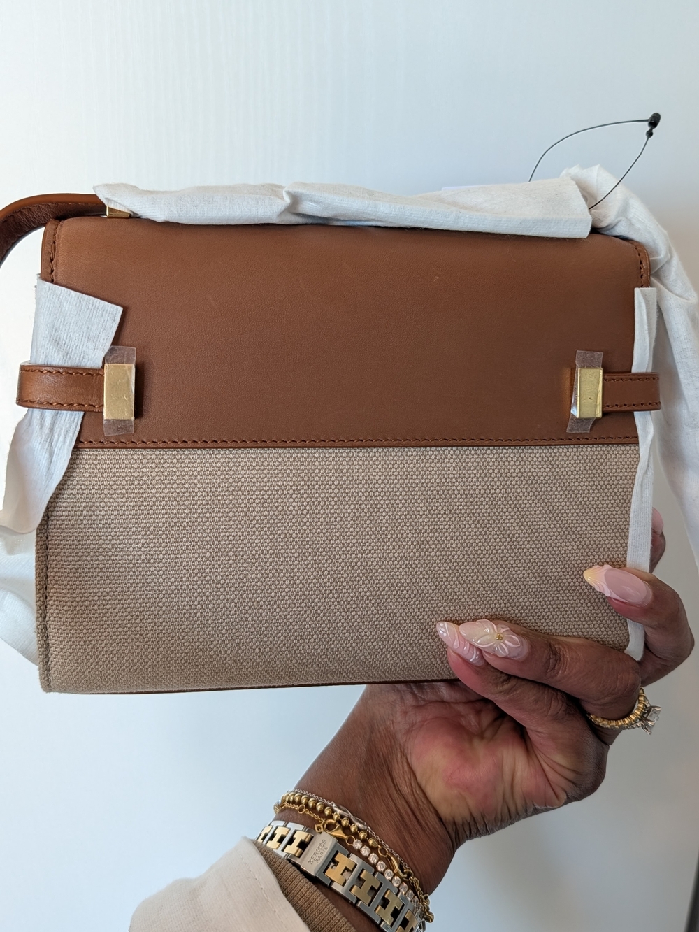 Saint Laurent Desert Dust & Brick Mini Crossbody Bag - Picture 3 of 5